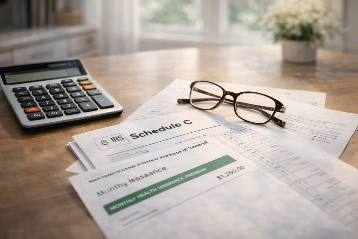 self employed health insurance deduction tax planning spreadsheet