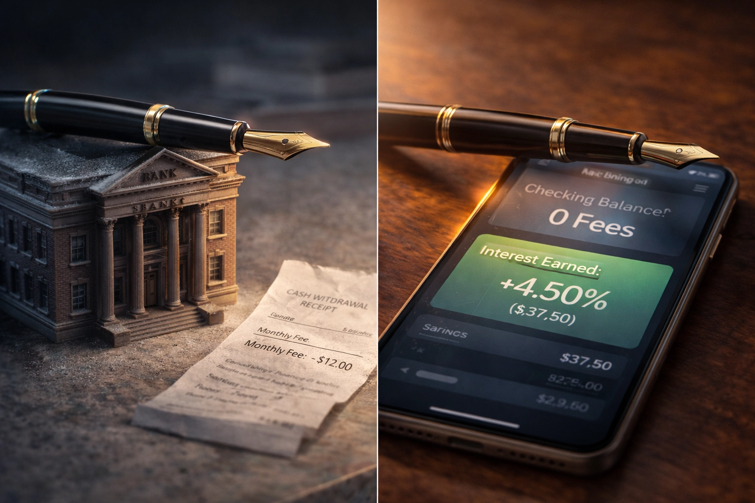 Online Bank vs Traditional Bank Fee Comparison