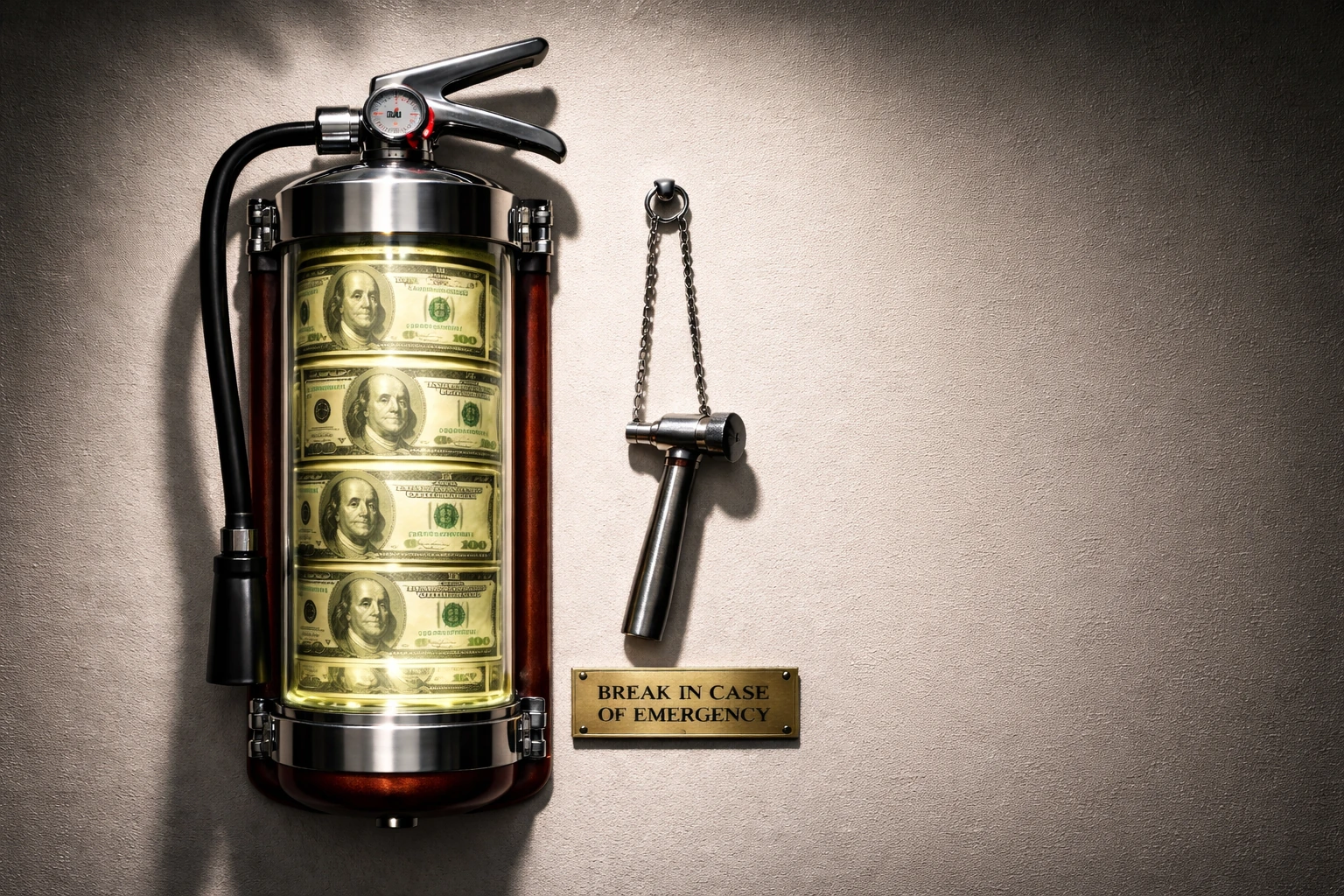 Emergency Fund Cash Safety Net Concept