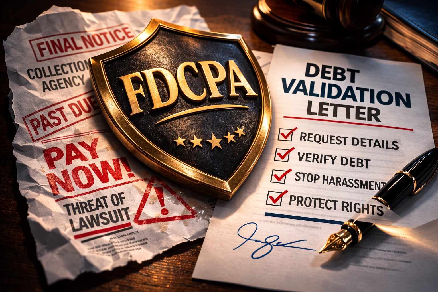 Medical Debt Collections and Debt Validation Letter FDCPA Concept