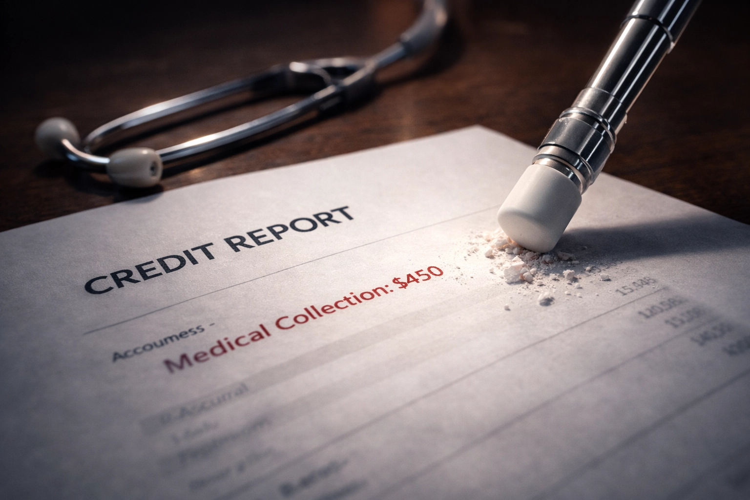 Medical Debt Credit Score Protections Concept