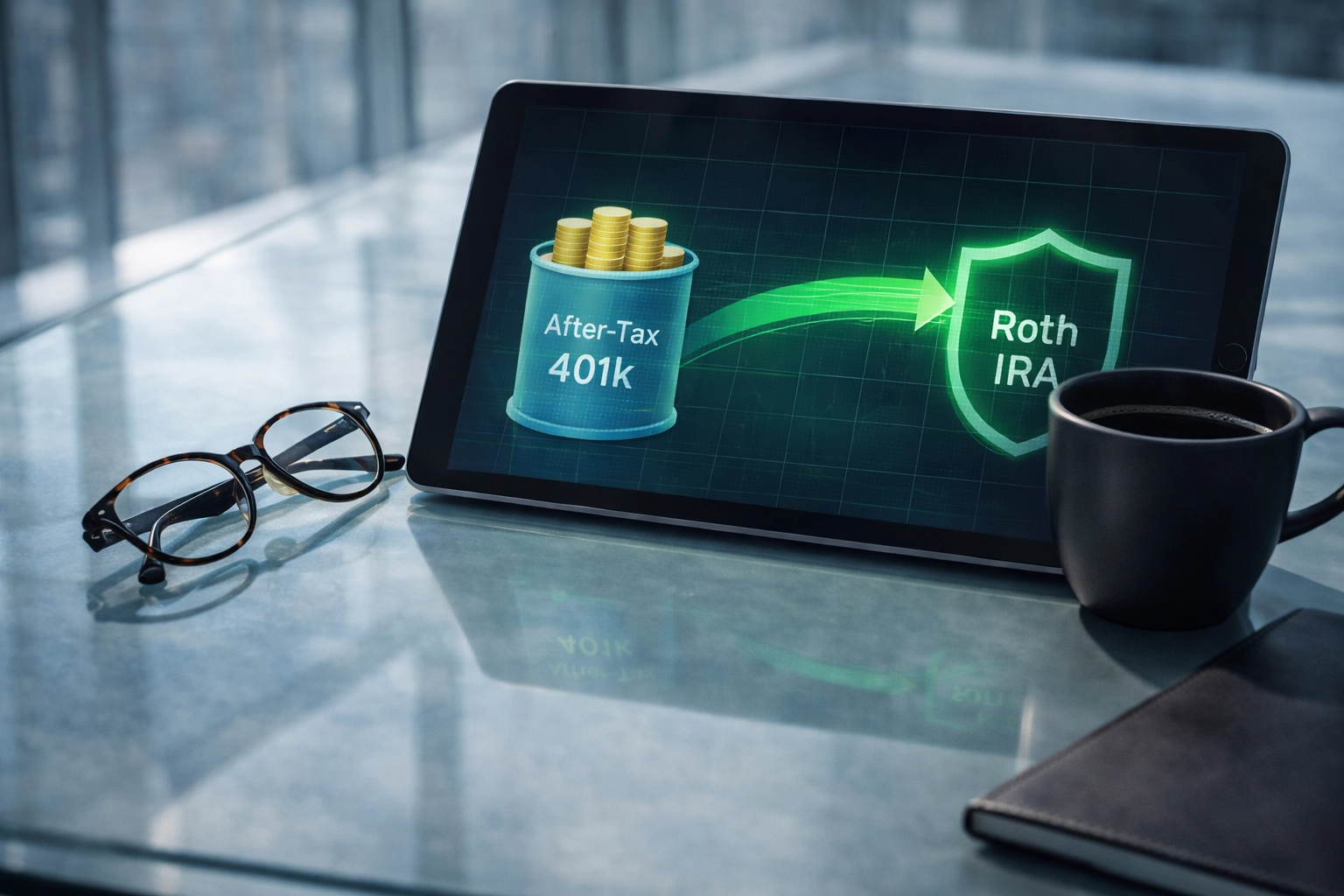 in service rollover to Roth IRA conversion flow