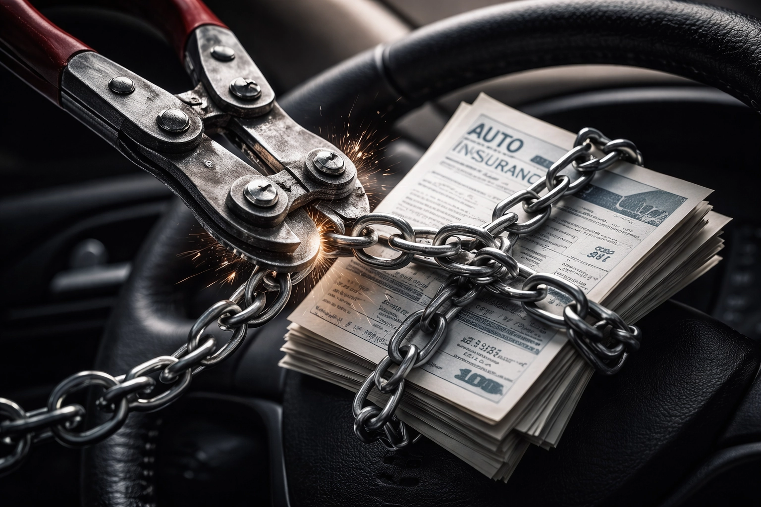 Lower Car Insurance Rates Strategy Concept