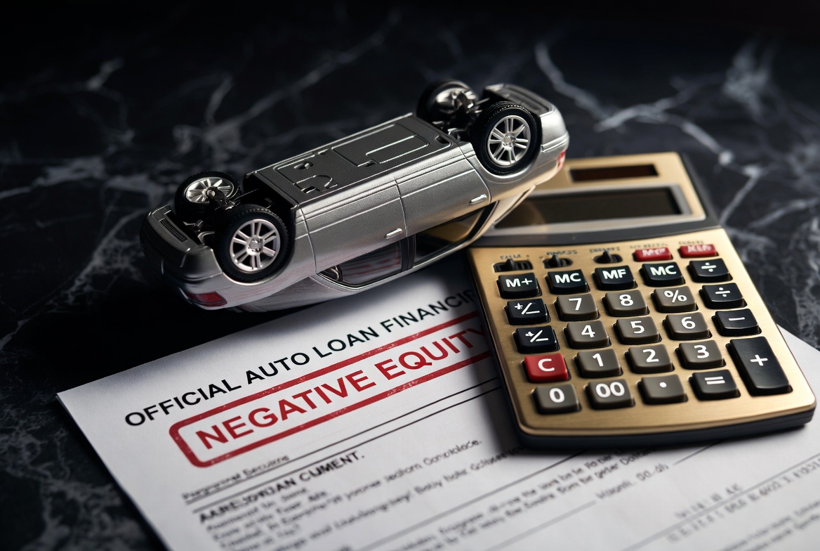 Upside Down on Car Loan Negative Equity Escape Concept